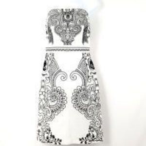 New York and Company Sz 4 White Black strapless Lace Dress